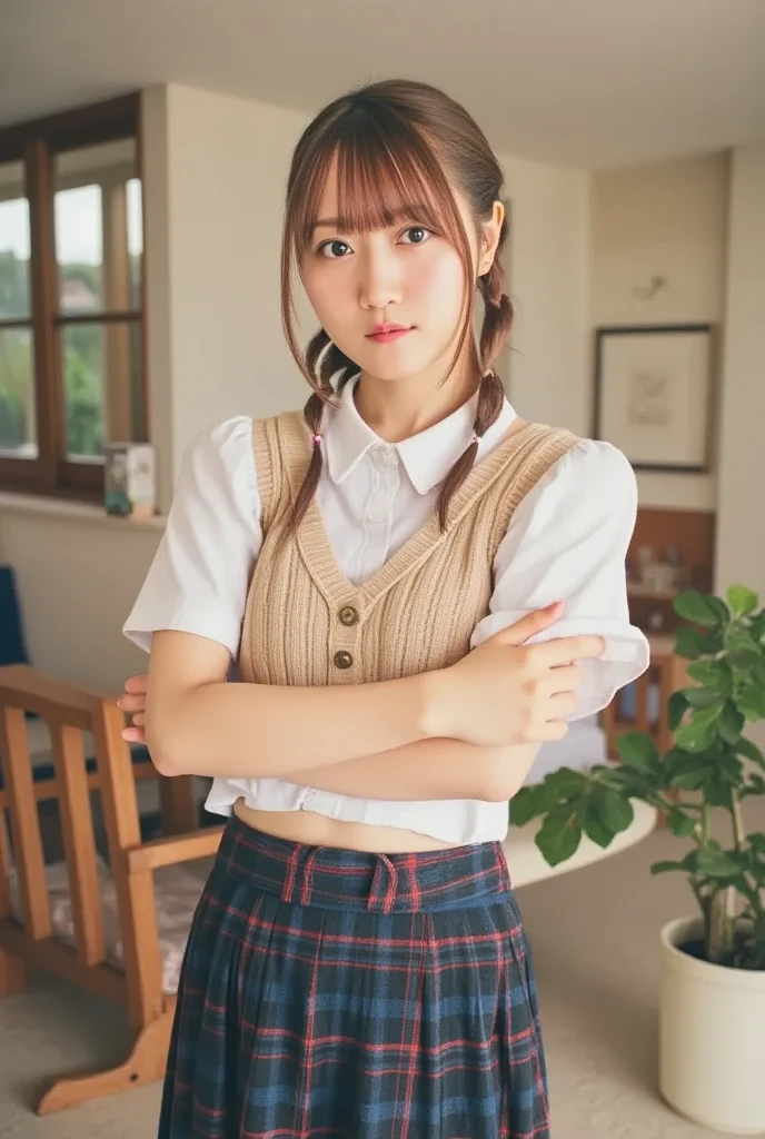 Highest quality, PhotoRealistic, 8K, High resolution, girl, woman, (Skin dents), (Big Breasts), (Professional Lighting, Bokeh), (street), (people々, crowd: 0.6), market, (night: 1.2), (brown: 2.0), (blouse: 1.5), (Portraiture: 0.6), nice, bloom, (Floating Hair), Braided hair, (Dynamic pose: 1.2) , Soft lighting, (masterpiece, Highest quality:1.1), (Ultra-fine 8K CG:1.2), (hyperRealistic:1.35), (PhotoRealistic:1.45), (Realistic:1.4), [Cowboy Shot], (Soft lighting), 1peopleの美しい日本peoplewoman, 20-year-old, Supermodel, Japanese Idols, (smile), Large Breasts, (Sweaty skin:1.2), (school uniform:1.2), (Sit on the ground:1.1), (Spread your legs, inhale, inhale,