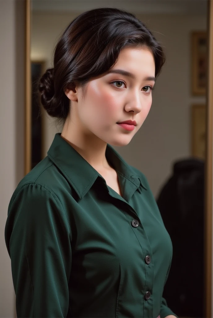 ((  very detailed facial  )),(40,000, photo, masterpiece,  high quality ,  (( plump )), 1 Chinese woman,、 super detailed face 、 detailed lips 、  meticulous eyes  、Double eyelids 、( black bob hairstyle 、  walk gracefully down the aisle and smile )、(华人长发Airline stewardess:1.2)、(Glamorous Body)、(huge )、 Thighs Thighs Thighs Thighs, Perfect fit, 完美的图像Realism, Background and  : (Business class aisle in airplane:1.2),  cowboy shooting, Deep background, Fine clothing, Perfect lighting、 surrealism、(Realism:1.4)、8K highest resolution , (​masterpiece),  Highly Detailed , major， slim body ，TallAirline stewardess， Looking from the bottom up， Full Body Photo ，Tall，Airline stewardess， Black Silk Tights ，高跟鞋 Full Body Photo ， heels