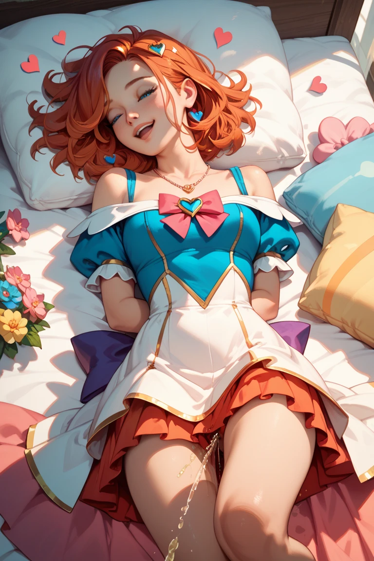 Boadicea, red-haired Viking warrior with Nordic armor and rune tattoos on her body and blooming blue eyes holding an axe, 4k