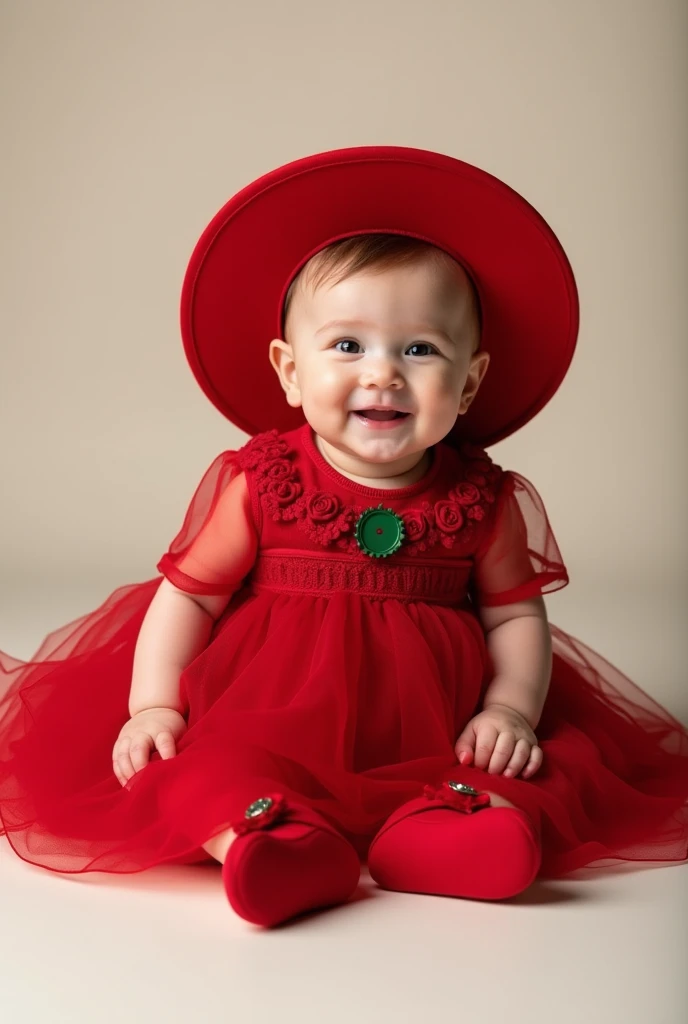 Baby with open mouth, pele branca, cabelos castanhos claros
