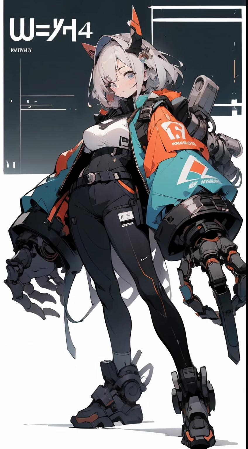 (masterpiece:1.2),8k, beautiful, high quality,
(full-length photograph:1.2)、((white background:1.6)),(Flat Illustration Art:1.2), (poster art:1.2),(Ultra-definitive game CG), CG animation, Character setting painting,Original character reference sheet adoptable,score_9,score_8_up, score_7_up, score_6_up, score_5_up, precise details, animation,
Bullish girl, ((MEGUMI)), (masutepiece:1.2),8K, Beautiful, High quality,
girl with, Dreadlocks, yellow Long Jacket, Black Hot Pants,
(Large mechanical arm:1.3), Mechanical arm, Scissor Arm
Sweat,
Curly hair, Blue eyes, Beautiful face, Bullish appearance, (Model body type),
glamor, (muscular:1.3), (ultra gigantic tits:1.2),
the golden hour,
Full body shot,dynamicposes