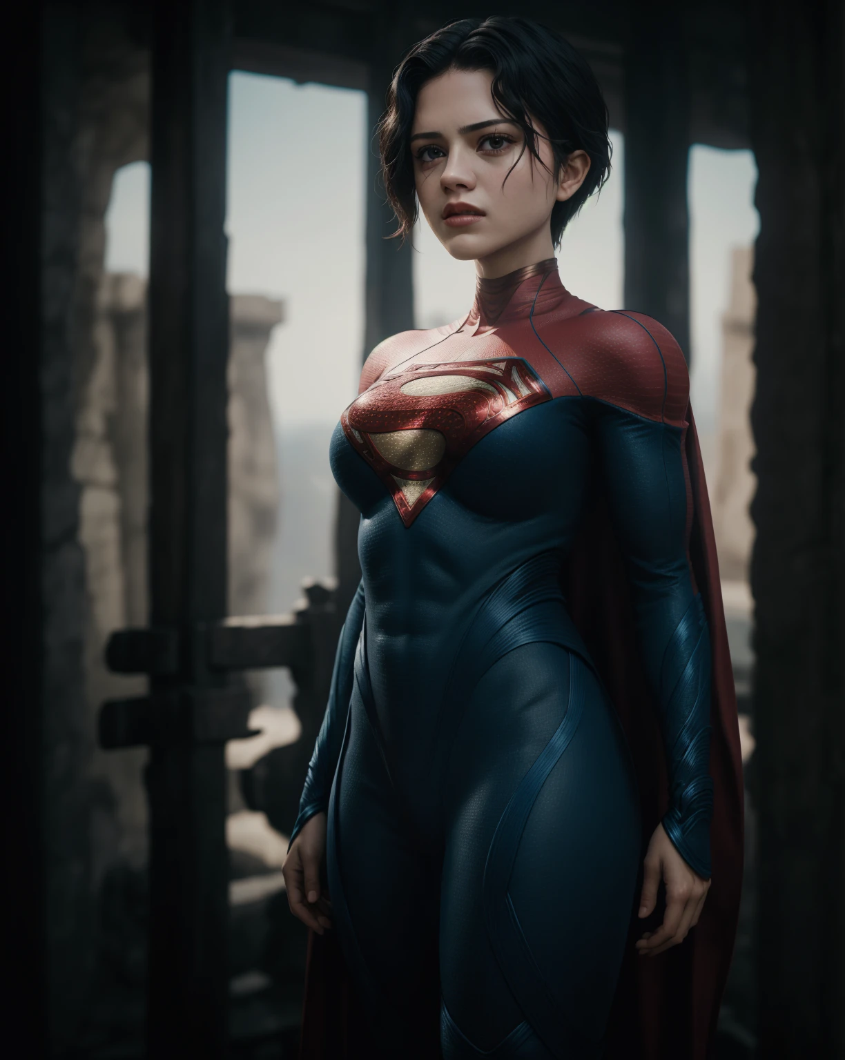 Supergirl short brown hair, 8k