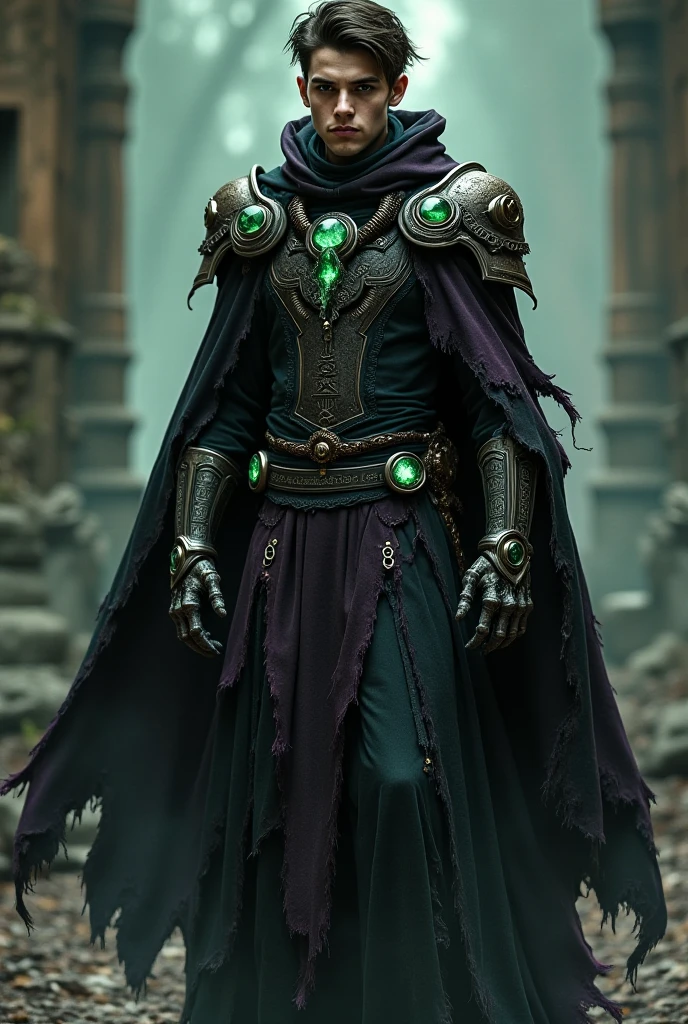 <lora:EvilLoRa:1> , Style-Necromancy, the skeleton of a necromancer mage shrouded in green energy, NecromancyAI, full body, 1boy,  <lora:tarot card 512x1024:0.5>, <lora:NijiExpressV2:0.6> , delicate\(armor\), armor, full armor, cuisses, shoulder armor, helmet, belt, glove, hand guard, boots, hood, wizard hat, wizard robe,green mist coming out of the eyes