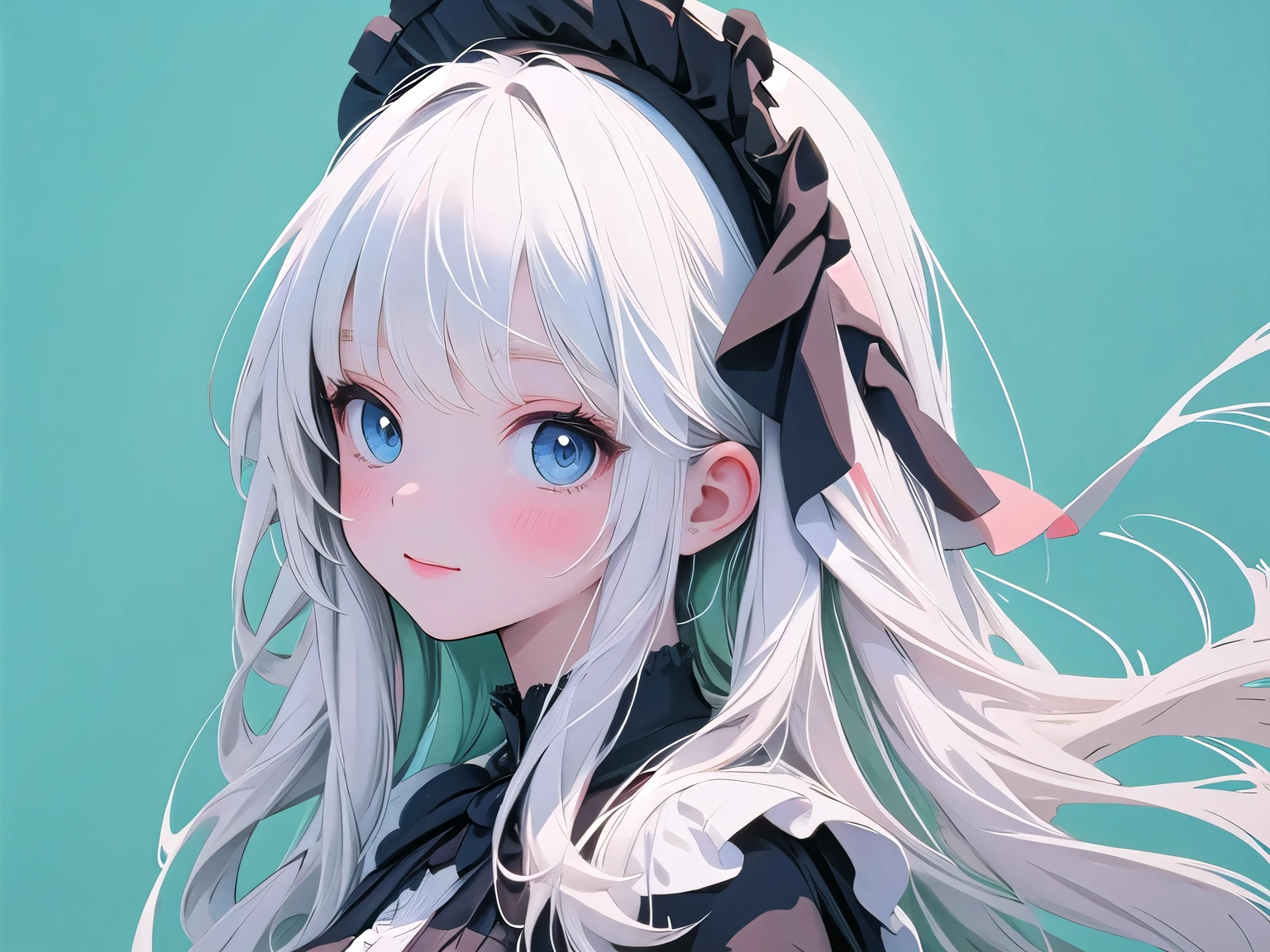(  Perfect Anatomy) ,  One Girl  ,  Artistic concept with a cute face and a gentle smile.   artistic concept of digital art illustration ,  Gothic ta Outfit  , Abstract,     fine art oil painting digital style    .