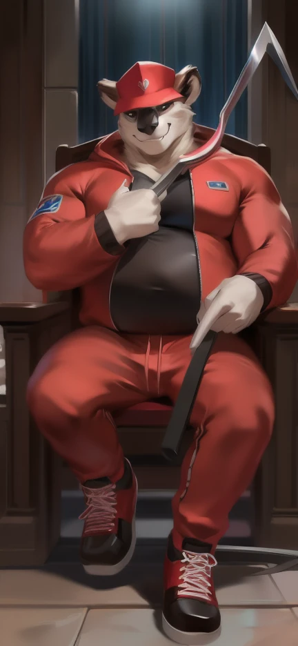(by null-ghost), solo, 1boy, male, Eggman, (bald, brown mustache, blue tinted round eyewear, red opened coat, black opened pants, pointy nose), naked, hairy body, (big thick floppy cock, foreskin, low sagging big balls:1.2), shine eyes, handsome face, large pecs, musclegut, dad, daddy, father, old man, 50-year-old middle-aged man, (happy trail, pubic hair:1.2) , (white gloves, black leather boots:1.4),detailed face, detailed body, detailed skin, detailed eyes, (detailed hands), first person view, happy, looking at viewer, smile, sit in a armchair , Highest Quality, 4k, masterpiece, Amazing Details, Shallow Depth of Field, (masutepiece, Best Quality, Clear image quality, hight resolution,4K image quality), ambient lighting, 135mm Lens, complementary, bokeh, cowboy shot, pleasured, lustfull, spread legs, lustful look, lust, laboratory, shot from below,