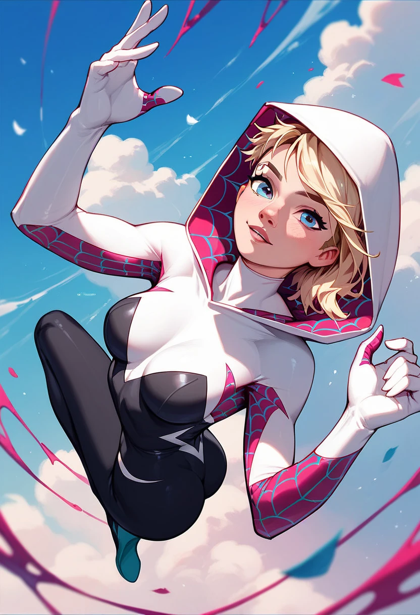 spider woman showing her big tits