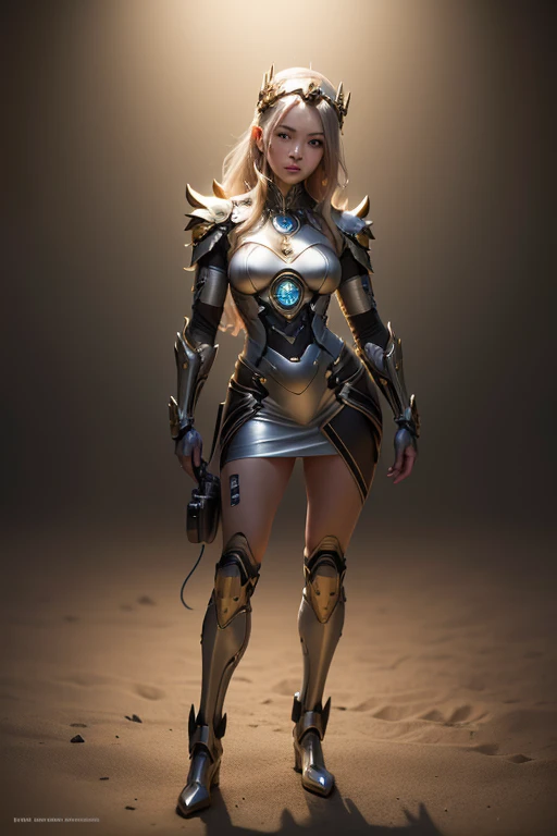 8K, Top Quality, Intricate Details, Ultra Detail, Ultra High Resolution, Masterpiece, , Slender, not Smile, (Makeup: 0.4), (Fluffy Blue Eyes: 1.21), blue Eyes,, ((full body)), 1girl, charming Russian model Nata Lee, solo, 1 girl, (( full body)), close-up shot, standing , , ((tall)), (((fit body))), (((slim face))), sharp face, sharp eyes, ((( light blonde hair, long hair ))), (detailed face), sharp face, small lips, thin lips, holding gun, Holding a gunblade (( cyberpunk female, woman in a futuristic suit )), detailed face, detailed breast, , Small breast, detail, , Beautiful girl with accentuated slender abs: 1.4, Six Pack Abs: 1.4, Bust Botox, Big, Perfect Body, detail leg, ), cyberpunk background.
