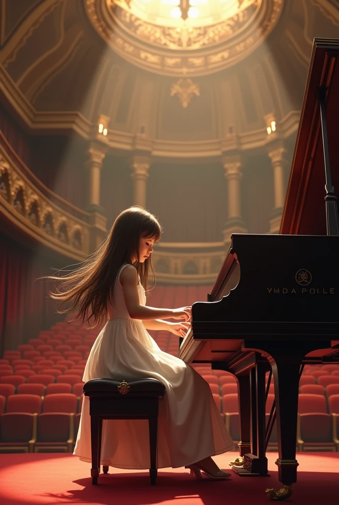 Date: 2010
Country: Austria
Description: In a grand Austrian concert hall, a child/tween pianist performs a classical piece on a pastel-hued piano. The luminous daylight adds a touch of elegance, capturing Austria's rich musical heritage.