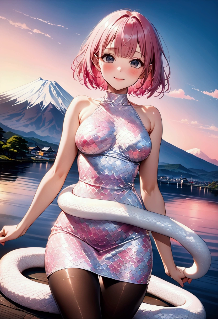 (NSFW: 1.1), Breasts Closer, Breast Emphasis Pose, Breast Rubbing, One Girl, Face and Chest Up, (White Micro Bikini), Wet Clothes, Young, Cute, Beautiful Girl, (((Pink Side Tail)), Pink Short Hair, Red Ribbon, Red Eyes, Colossal, Wet Body, Perfect Body, Best Picture Quality, Best Quality, Super High Definition, Masterpiece, Seductive Anime Girl, Beautiful charming anime teen, clean detailed anime art, high resolution anime art, fine detail anime, loli, anime girl, ecchi, ecchi anime style, wet swimsuit, anime artwork,