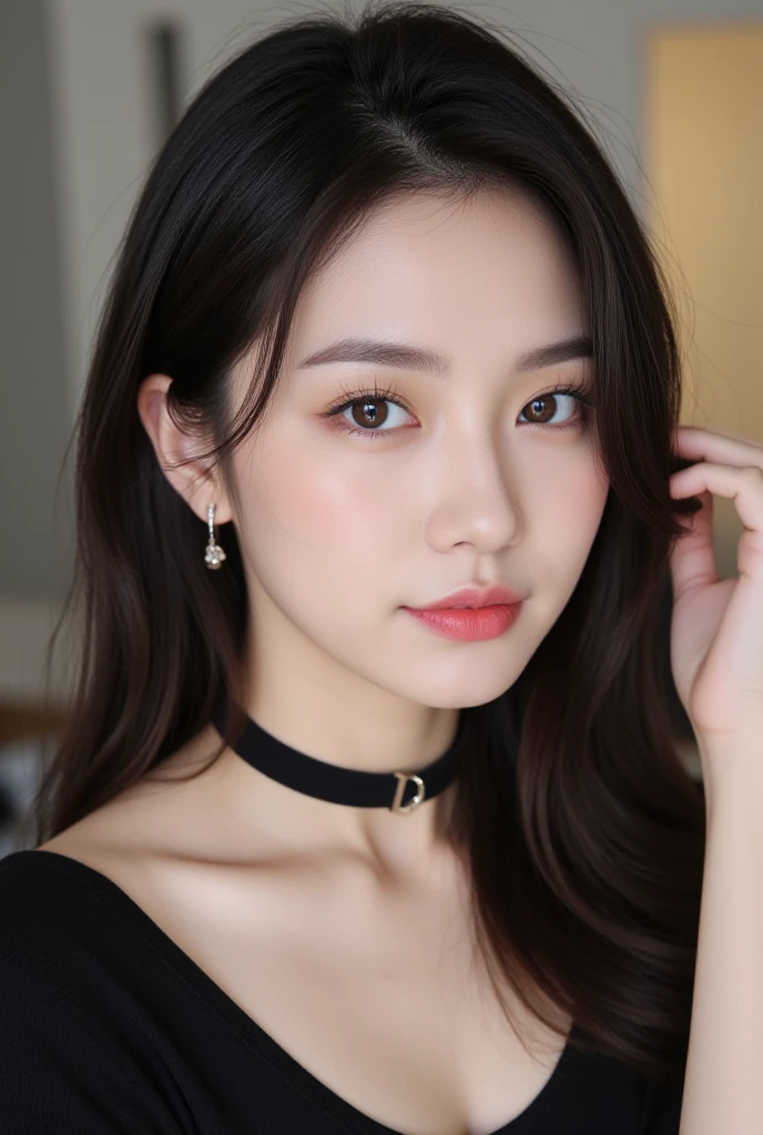(masterpiece:1.3), (16k, photorealistic, RAW photo, best quality: 1.4),absurdres, attractive, ultra high resolution, ultra realistic, highly detailed, golden ratio, ultra detailed, super fucking beautiful detailed face, natural makeup, detailed cloth texture, detailed hair texture, beautiful detailed fullbody, Perfect female body, accurate, Anatomically correct, Highly detailed face and skin texture, (beautiful hands), (realistic skin), (beautiful pale skin:1.1), (Perfect dynamic composition, looking at viewer, full body shot), (Seductive poses:1.3), 
BREAK, 
realistic eyes, beautiful detailed eyes, symmetric eyes, Light Brown eyes, Double eyelids, Thin eyebrows, (Glossy lips:1.4), ((A face with waiting for a kiss, Seductive smile:1.2)), (weat skin, blush:1.1), 
BREAK, 
((short hair, bob, Dark blonde hair, bangs:1.2)), (Daytime, Standing on the town:1.3), (Peplum top, Tulip skirt, Choker, Derby hat:1.3)