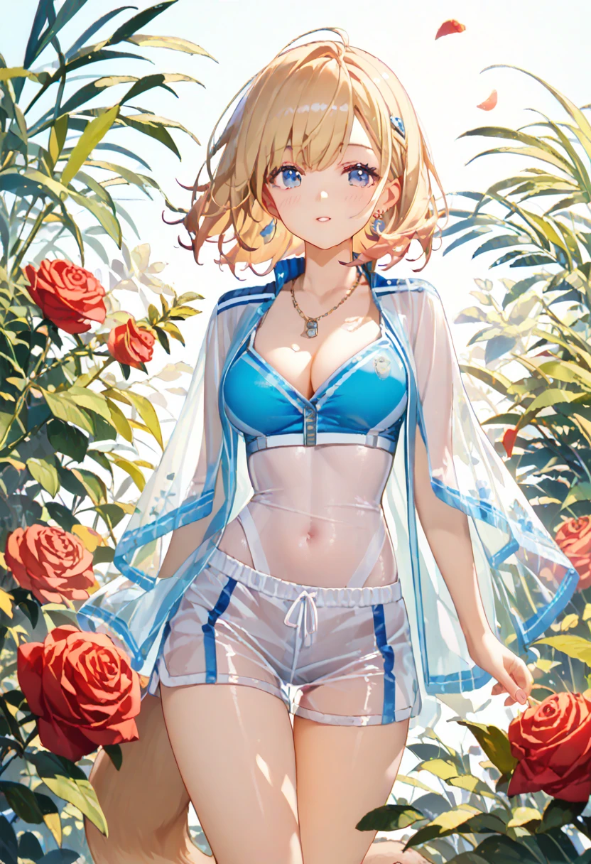 lingerie, Bus Guide, uniform, show pantie, breast out, squat, open legs, shame, blush, focus on vagina, angle from below, zoom up on vagina, I can see the vagina, (((See-through underwear))), beautiful detailed eyes, cute eyes, High quality, Ultra detailed, best quality, insanely detailed, beautiful, masterpiece, smile, hat without brim, small hat on head, blue hat, onsen,