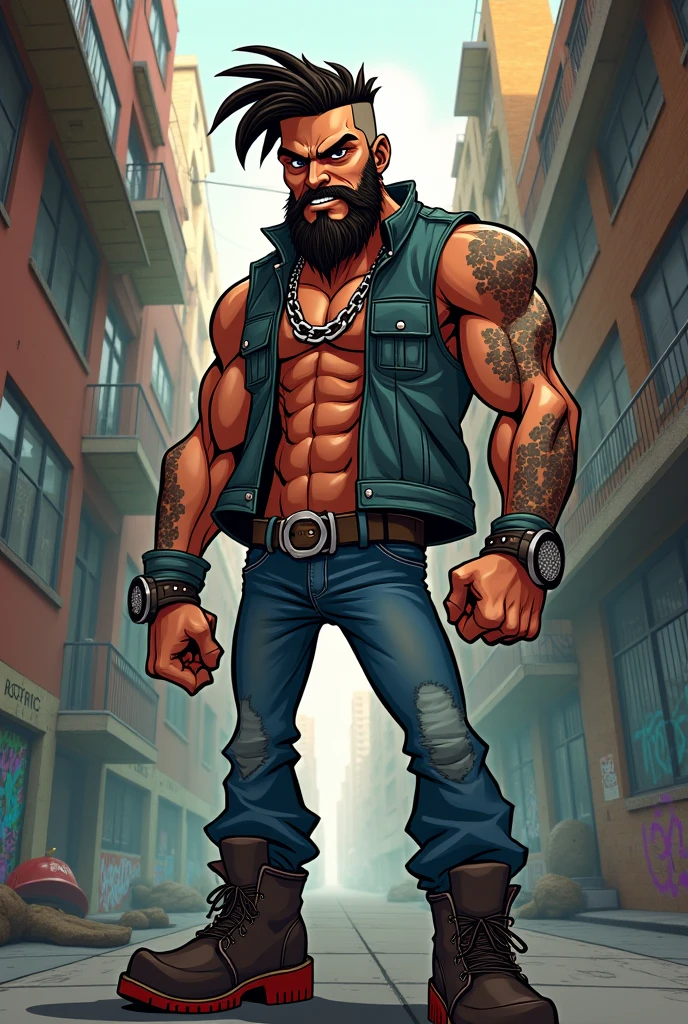 Cholo attire, mexican gang, 1guy,((( baggy jeans short ))), white socks, sneakers, blue bandana, bald head, American Superhero Comic-style