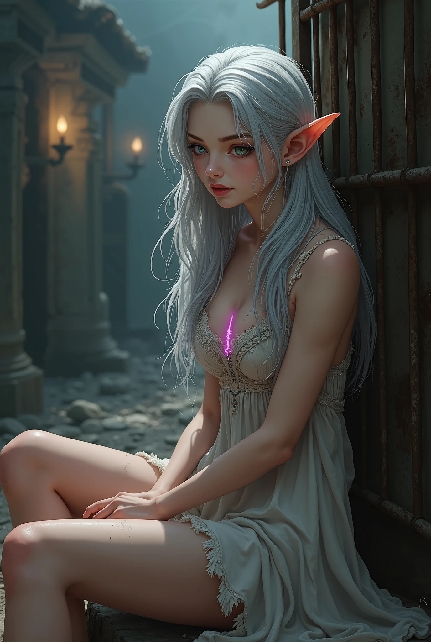 Elfgirl (Komi-san-Elsa frozen Disney mezclando modelos .) (ultra FUSION of white and pink hair) Highly detailed CG unity 8k wallpaper, style shot, complex, high detail, dramatic, highest quality movie still image, very detailed, masterpiece, best quality, character design, Elsa, Elsa from Frozen,Komi-san fusion (( Dark style)), realistic ultra-detailed rendering style, natural light, sharp character design, (hard focus, 8k), (((natural skin texture))), 8k textures, soft cinematic lighting, adobe lightroom, dark room, hdr, Sophisticated, Elegant, Rich Detail, Sharp Focuilm Look) )), Soothing Tones, Detail Frenzy, Intricate Detail, Super Detail, Low Contrast, Soft Film Lighting, Dull Colors, Exposure Blending, HDR, Fade, 35mm, f/1.4, ISO64, f16, 25 sec.