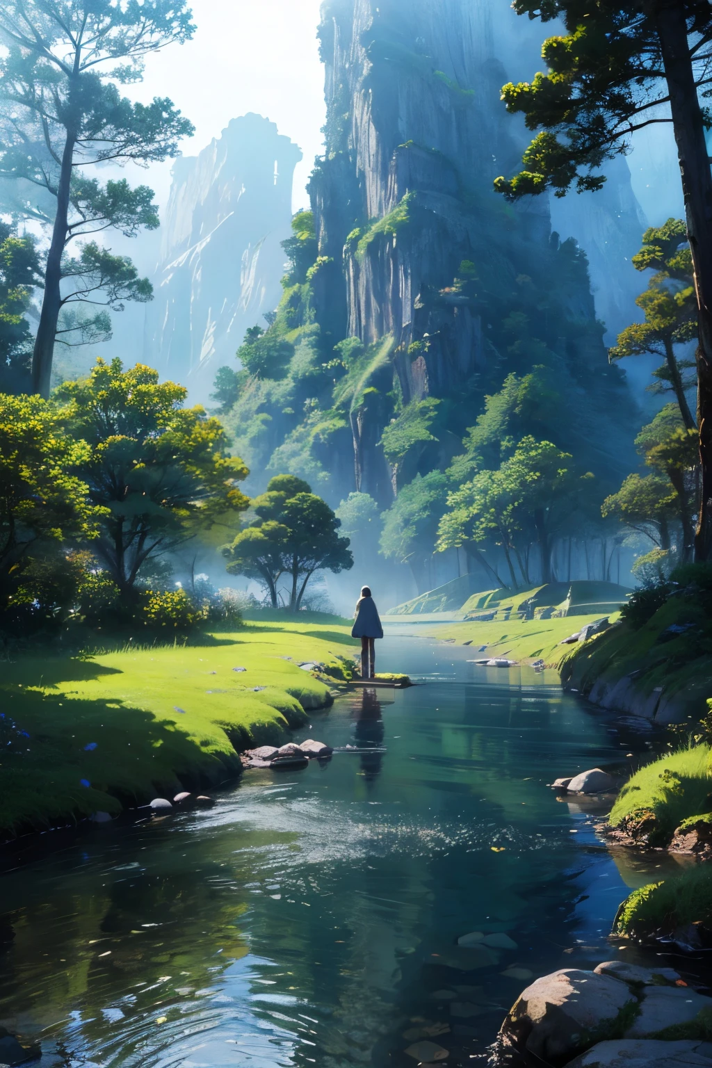 Beautiful random anime nature cinematic place 