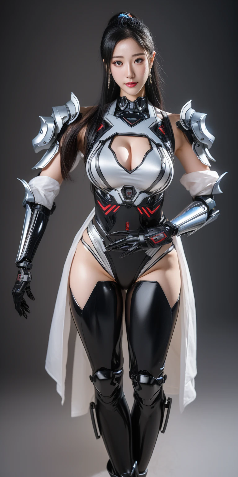 (1GIRL,SOLO:2), (super detailed face), ((BIG BUTTOCKS, HUGE BREASTS:1.5)), (CLEAVAGE TOP:1.5), (MUSCLE ABS FEMALE:1.4), (MECHA GUARD ARMS,GLOVE:1.4), ((WEAR MAGENTA BLUE OVERWATCH MECHANICAL ARMOR CROPTOP, BLACK MECHANICAL SKINTIGHT SUIT PANTS, MECHA GUARD ARMOR LEGS, HIGH HEELS:1.5)), (MUSCULAR BODY:1.3), (GLOSSY SKIN:0.8), (LONG LEGS, FULL BODY:1.1), (LOOKING AT VIEWER:1.3), (female focus:0.886), (WALKING DOWN HALLWAY OF FUTURISTIC SPACE STATION:1), (BRIGHT LIGHT WHITE_ROOM:1.3), SUPER TEXTURE, UNREAL ENGINE RENDER, PHYSICALLY-BASED RENDERING, ULTRA HIGHT DEFINITION, 16K, 1080P.