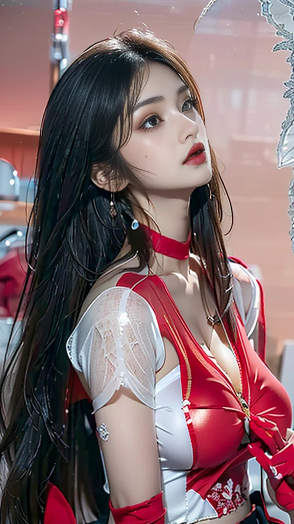 (Simple Background, White Background:2.0), ((masterpiece, Highest quality, High resolution, 非常に精細なCG統合8k壁紙)), (Bouquet of red tulips:1.3), Enhance the contrast between red and white,Breathtakingly beautiful.Breathtakingly beautiful.Pleasure that goes through、突き抜けるorgasm、Incredible joy、orgasm、orgasm、orgasm、orgasm、orgasm、Breathtakingly beautiful.Breathtakingly beautiful.Breathtakingly beautiful.One Girl, Highest quality、masterpiece、超High resolution、(Cowboy Shot),(Realistic), (Ultra-realistic), (超High resolution), (超High resolution), (One Girl), ((Ultra-Realistic Details)),(Realistic:1.4)Beautiful Face, Cute Face, 、RAW Photos, Highest quality,masterpiece,Highest quality,超High resolution),Best Images, (8k, RAW Photos, Realistic), A neat and beautiful Japanese woman, Rainbow light brown straight hair, big, Sparkling Blue Eyes, Long eyelashes, double eyelid, Half-open crimson alluring moist big thick lips, Large Breasts, Side bust, Down , Abdominal muscles, thin, Perfect Proportions, whole body, Black ao dai with gold embroidery, Blurred background red