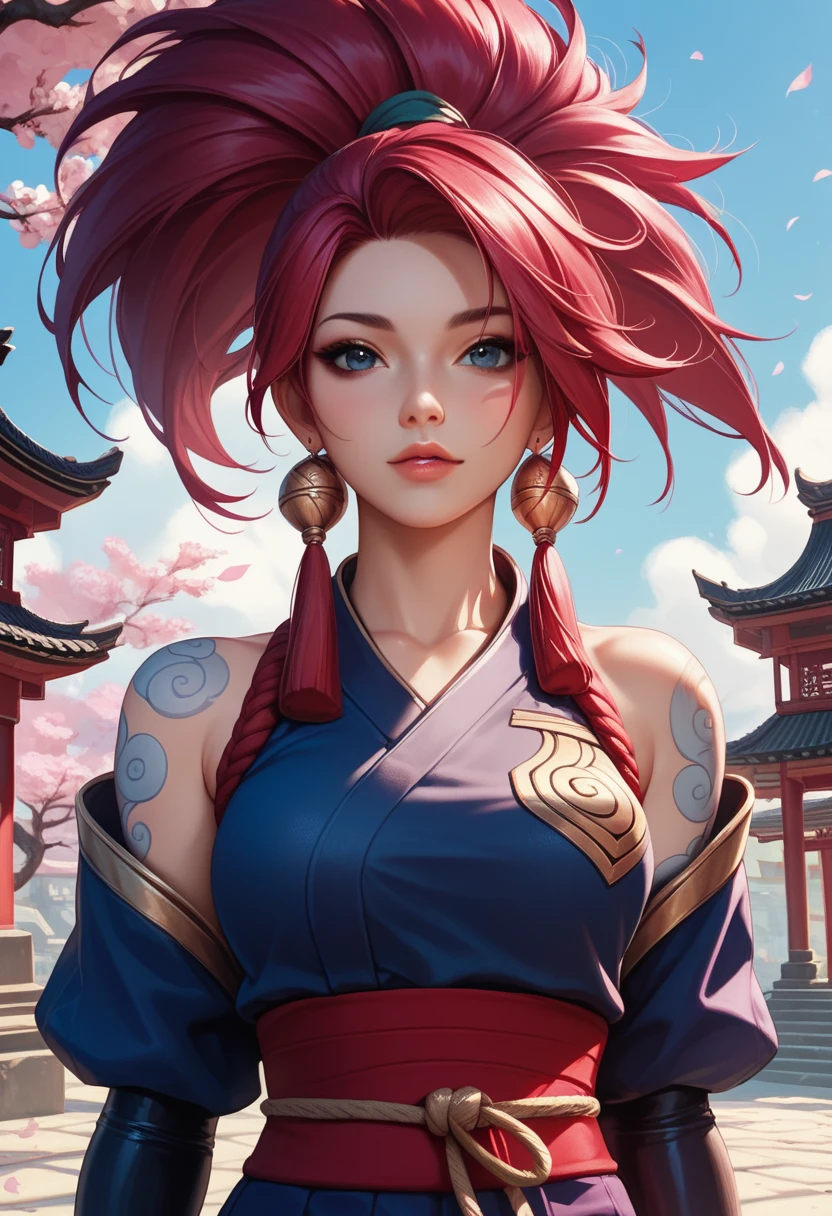 masterpiece, best quality, <lora:alkaid-nvwls-v1-000010:0.9> alkaid, antenna hair, black crop top, sleeveless, cleavage, gauntlets, black pants, clothes around waist, white overskirt, large breasts, east asian architecture, moon, night sky, sitting, rooftop, looking up
