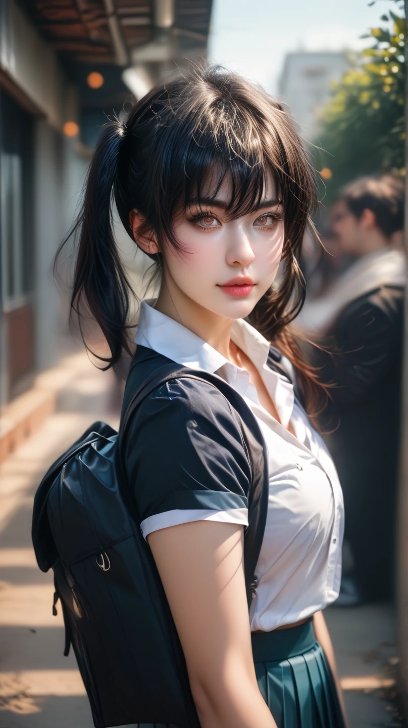 ((sfw: 1.4)),((detailed face, professional photography)), ((sfw, construction worker outfit, pulled back hair, 1 Girl)), Ultra High Resolution, (Realistic: 1.4), RAW Photo, Best Quality, (Photorealistic Stick), Focus, Soft Light, ((20 years old)), ((Japanese)), (( (young face))), (surface), (depth of field), masterpiece, (realistic), woman, bangs, ((1 girl))