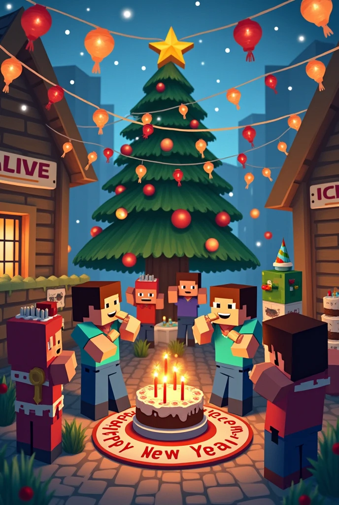 a minecraft thumbnail of new year callibrations