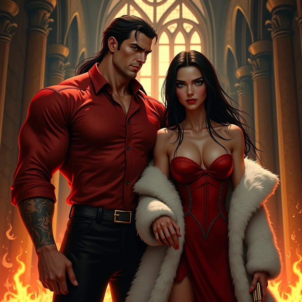 One Handsome short-haired tall huge barbarian beefy muscular Chad in center-of-composition hugging five beautiful bitches tackling him and touching him and feeling him and snuggling him,  dressed like goth punk witches, perfect bodies with nice asses, women: very long flowing hair, flowers in hair, seductive, tattoos, ornate materials, jewelry, 8k photography, raytracing, photorealistic, masterpiece, in love, grins, perfect faces, Flirtatious, setting: a decorated dark neon Halloween party in a fancy castle, dark except for candle light, harem, watercolor, racially diverse, kissing each other, adoration, worship,