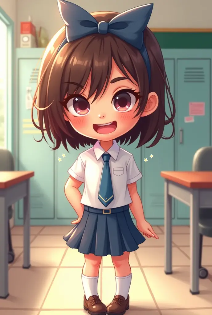 Alice the bully make her look cuties more cartoony and she wears a school uniform