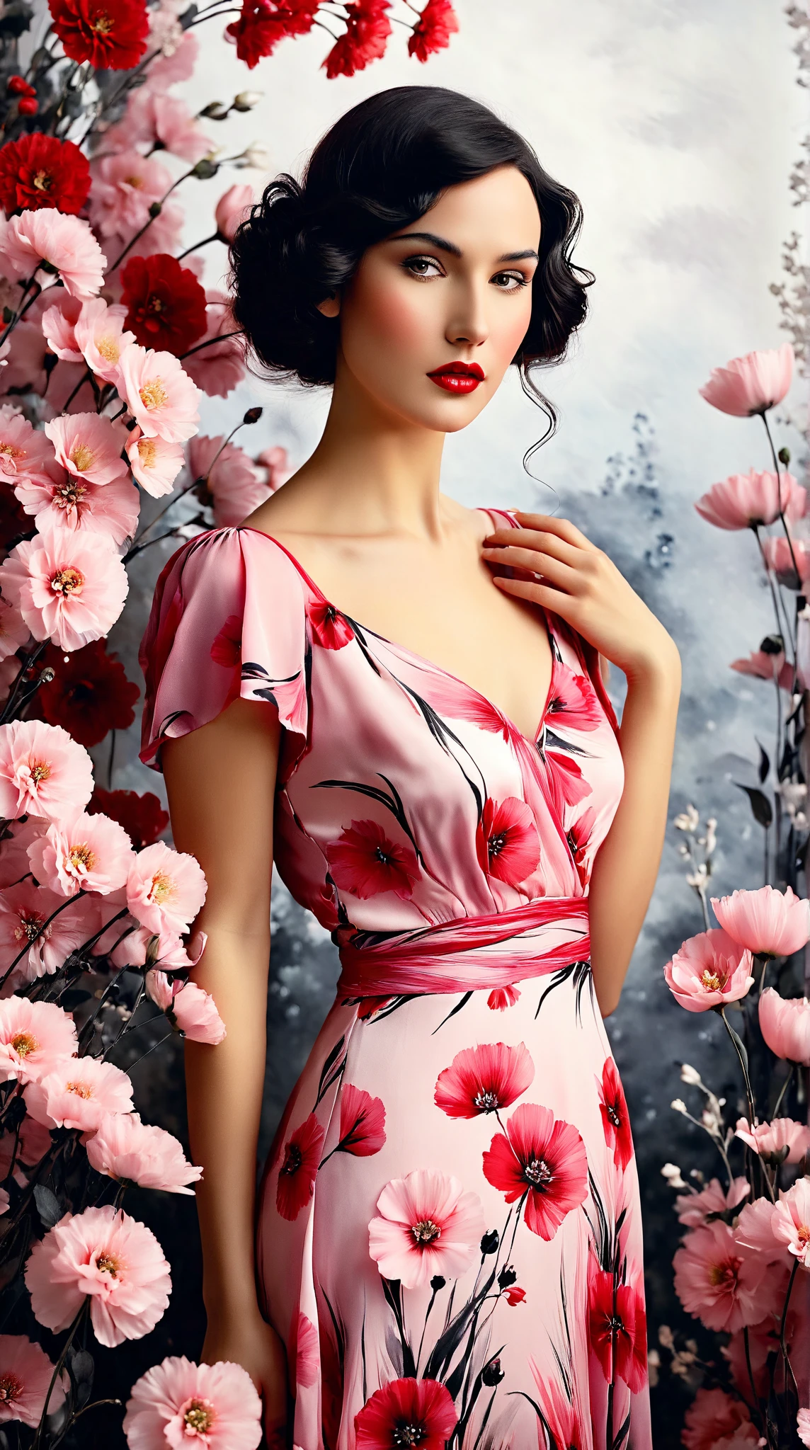 Description: Immerse yourself in a world of vibrant beauty with this stunning, ultra-detailed 4D 8K HD image that captures the essence of Sarah Silverman in her element, her red hair flying in the wind. . Imagine her gracefully strolling through a park adorned with a stunning array of cherry blossoms., roses and vibrant foliage, Every petal and leaf depicted in vivid detail.
Sarah exudes youthful elegance as she wears a fashionable red dress made from bright, vibrant fabrics that flow effortlessly around her.. The dress itself becomes a canvas for the natural world, seamlessly merging with the lush surroundings to create a harmonious fusion of fashion and nature.
As Sarah walks through the picturesque garden, a soft breeze dances in the air, making the delicate rose petals sway to the rhythm of her elegant steps. The scene is bathed in the warm glow of a 1028k HDR display, bringing every shade and texture to life with unparalleled clarity and vibrancy., photo