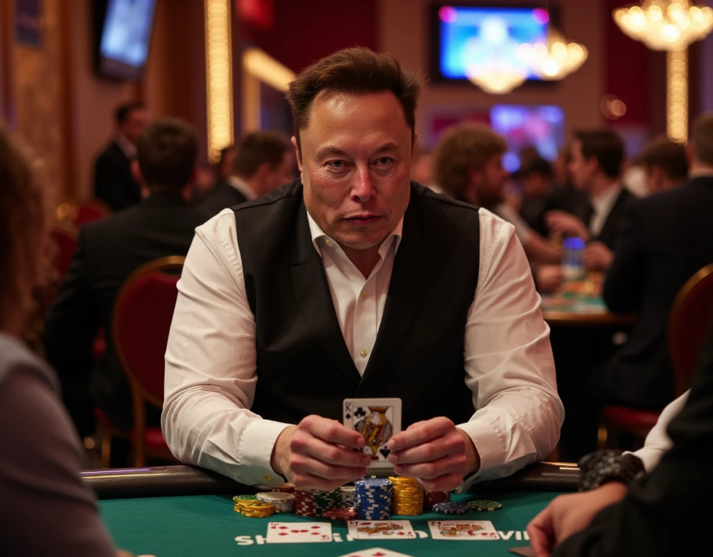 From above view, gaze trump card, 1 man, Elon Musk, shot hair - SeaArt AI