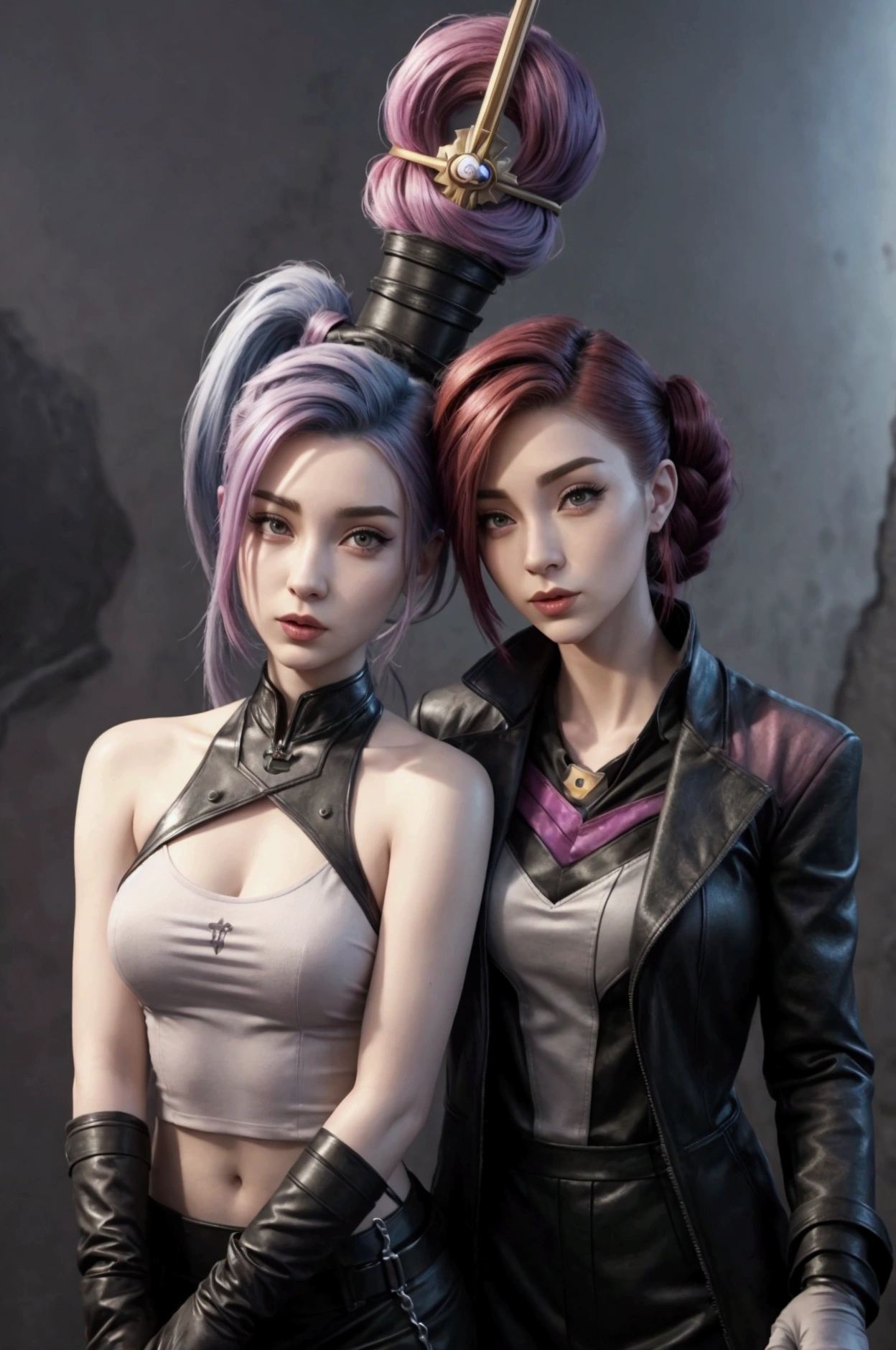 Jinx and Vi from arcane, Arcane Netflix, Sisters