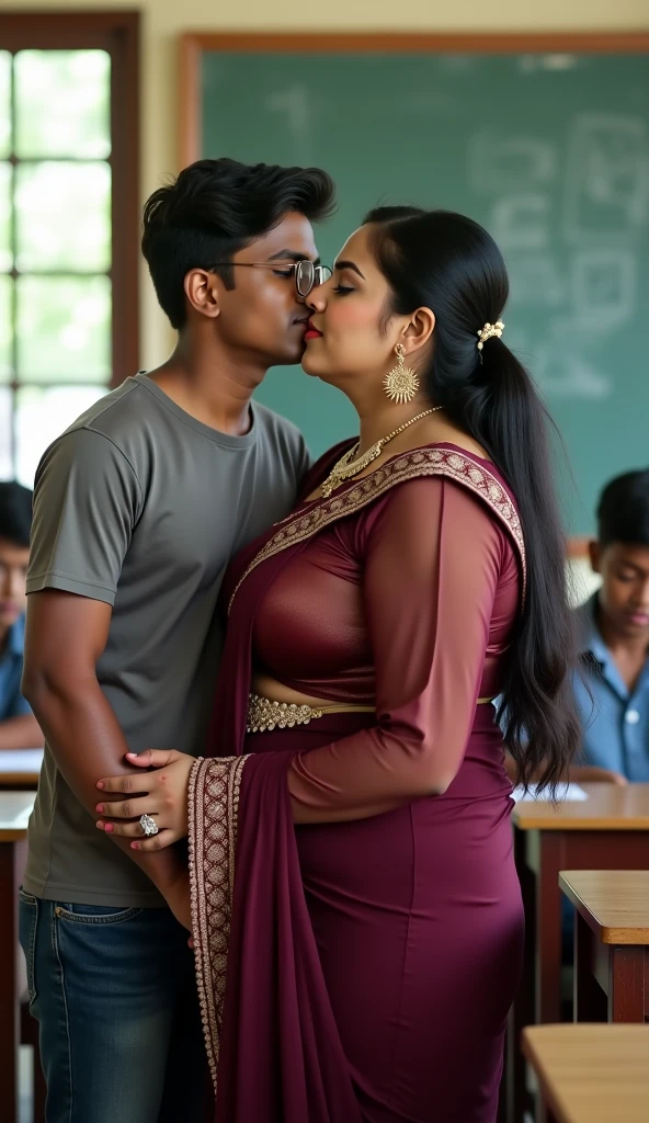 Pale skin bun hair kurdish nude teen kissing a Indian man in house consistent fixed