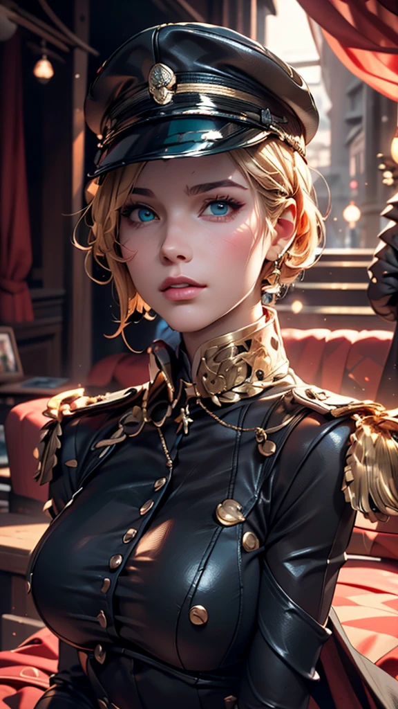 a stunning middle-aged woman, 1girl, detailed anime style, dark gothic, (best quality,4k,8k,highres,masterpiece:1.2),ultra-detailed,(realistic,photorealistic,photo-realistic:1.37),HDR,UHD,studio lighting,ultra-fine painting,sharp focus,physically-based rendering,extreme detail description,professional,vivid colors,bokeh,weapon,enemies,detailed 40k backdrop,anime looking,whole body,wearing fabric garment,40k universe