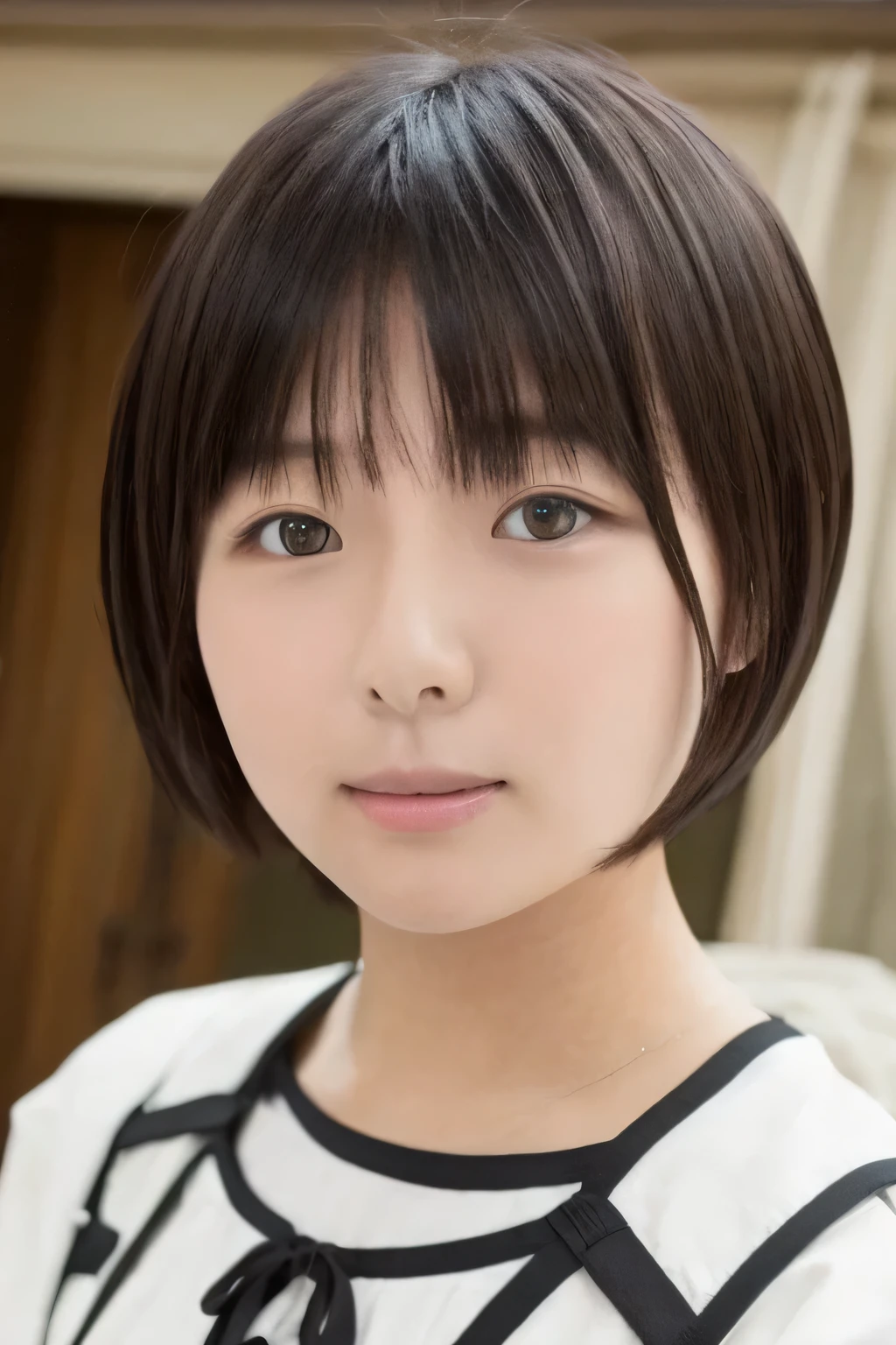 ( top quality :1.5),  One Girl , Alone, short hair, Round face,  Japanese ,