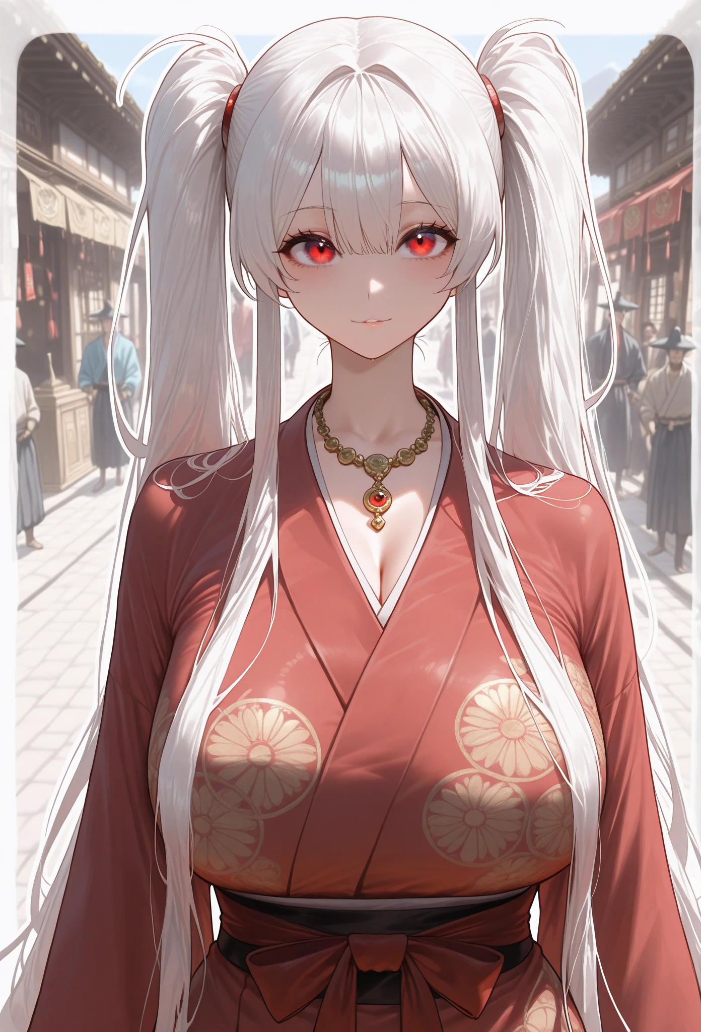 8K,Black light、angerの表現の真の芸術、angerの犬神,bushido,50 year old woman in fighting pose,Delicate and beautiful mature dog goddess、1 、Dog Ears,Gray Hair、日本のShrine maiden衣装を着た犬神の女王、anger,Japanese red and white Shrine maiden衣装,Glaring at the viewer,Dynamic Angle,Anthropomorphic Inugami Queen、Long white hair、so beautiful、(Super A)High resolution、Best image quality)、masterpiece、Very delicate and beautiful、Attention to detail,Rich background,((High resolutionスキン))Golden Eyes,teeth、Golden Eyes,Beautiful expression,White tail、red sacred magatama collar、Attractive body、Slim female muscular body,My abdominal muscles are so tight、Super A high resolution,Surreal,赤と白のShrine maiden衣装,Wide open chest,Beautiful white bare skin,Dog Ears,Photorealistic RAW photos of the highest quality。Bright colors,Rich colors, Backlight, Cinema Lighting, Film Grain, 50mm lens, Nikon D850,Realistic Skin,Fantasy art,Character Art,超High resolution,Realistic Skin,sunset,very large breasts exposed,Shrine maiden'Red Hakama,Fighting Style,Mature Woman,middle aged,Intricate craftsmanship of the Inugami crest,Muscular Beauty,A fearless woman,