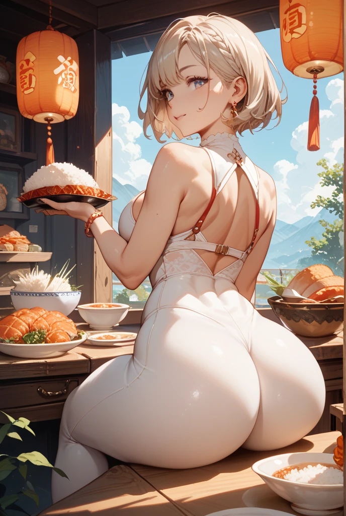 blonde short hair((of the highest quality))The real way、(1. shiny skin.4)closeup from behind(((Laugh and be sexy)))((Masterpiece)、(1. shiny skin.1.4)Highlight the ass、((japanese countryside、))big ass、(((8 year old girl)))'Stick your ass in my face、((Red T-shirt))(wearing white mini thong、)black hair bob、pose sexy、((visible ass and face..))、Breast augmentation、Neon lights of a rural town at dusk、(Various poses)