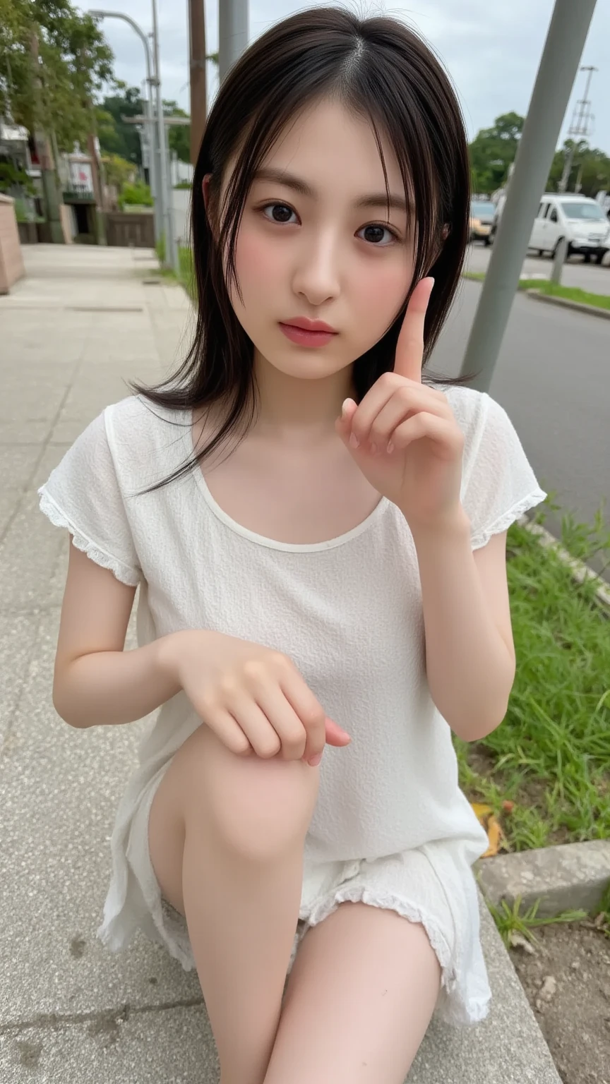 (((Beautiful girl small breasts)))、Japanese girlが歩いている、, Long Hair, 、(((Completely naked))),(((Completely naked))),smile、(((Round face))),Big eyes, Round eyes、No makeup、、Japanese girl,Outdoor、Beautiful cityscape、Blurred Background、(((Are standing))),(((Upper body photo)))、,(((Cute face like an elementary school student))),, Long Hair, 、(((Upper body naked))),smile,Young Face,、Round face,Big eyes, Round eyes、No makeup