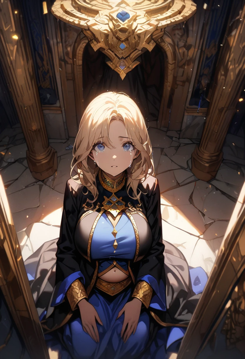 ((Highest quality)), ((masterpiece)), (detailed), (Perfect Face)、The woman is Tsukino Usagi, an Arab Muslim with vivid brown skin, and is wearing a gorgeous black abaya with gold embroidery, a gorgeous black hijab, a gorgeous hair ornament, gorgeous jeweled accessories and an engagement ring in a luxurious Islamic mansion. The woman and the man are passionately embracing and passionately kissing the dignified, bearded, middle-aged Arab Muslim man wearing Arab national dress on a luxurious large bed in a luxurious room, making passionate love as a married couple.、The woman is the elegant Tsukino Usagi, with long blonde hair in a chignon twin tail, wearing a black abaya and a gorgeous black hijab, and a bright brown-skinned Muslim Arab.、(The woman is a dark-skinned Arab Muslim named Tsukino Usagi)、The man is a Muslim, dignified, strong-looking, bearded, middle-aged Arab man wearing traditional Arab clothing.