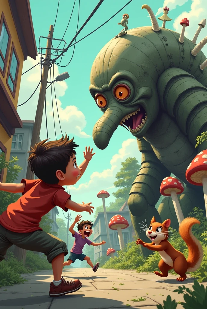 Dense jungle,Rough and damp trees,Huge thick vine,weeds,water puddles,marshes,((5-year-old child adventurer standing in front of a huge man-eating flower)),Piranha,adventurer clothing,brutal,bloodthirsty,attacking,bloods,heavy bleeding,super-fine,Works of masters,high qulity,8K分辨率,depth of fields,电影灯光,Epic shooting