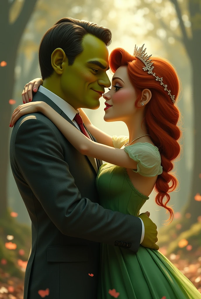 poison ivy , HUGE titties , teacher outfit , in the classroom , decorating her classroom with a male teacher , and they are kissing and left paper everywhere