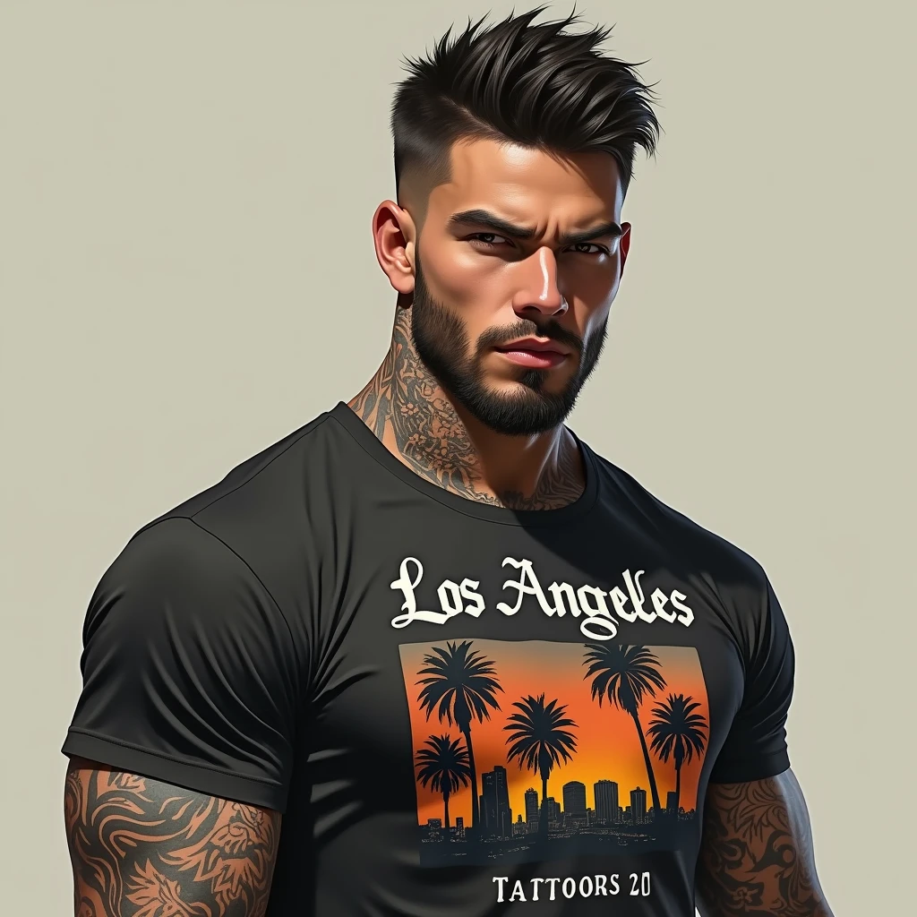 Man with tattoos and pink sweatpants standing in a room, corpo inteiro, Prefeito, inspirado em Ludovit Fulla, pose de bolo de carne, corpo inteiro! injection, sem capuz | | sombreado realista, corpo masculino, corpo inteiro!!!, cheio_corpo!!, Garoto mau, corpo inteiro!, Avatar do Second Life, (hiper-realista), (high resolution), (8k), (belos olhos detalhados), (melhor qualidade), (papel de parede), (fotorrealista:1.4), (Rosto detalhado), sozinho, homem bonito, 30 anos de idade homem perfeito, inspirado em Ludovit Fulla, Tony Sandoval. 8 k realista, inspirado em Daren Bader, inspirado em Jozef Simmler, (alto detalhado realista cabelo preto), (personagem Second Life) ((IMVU)), (olhos pretos detalhado), (Muscles), (homem malvado bonito:1.55) ((Second Life))