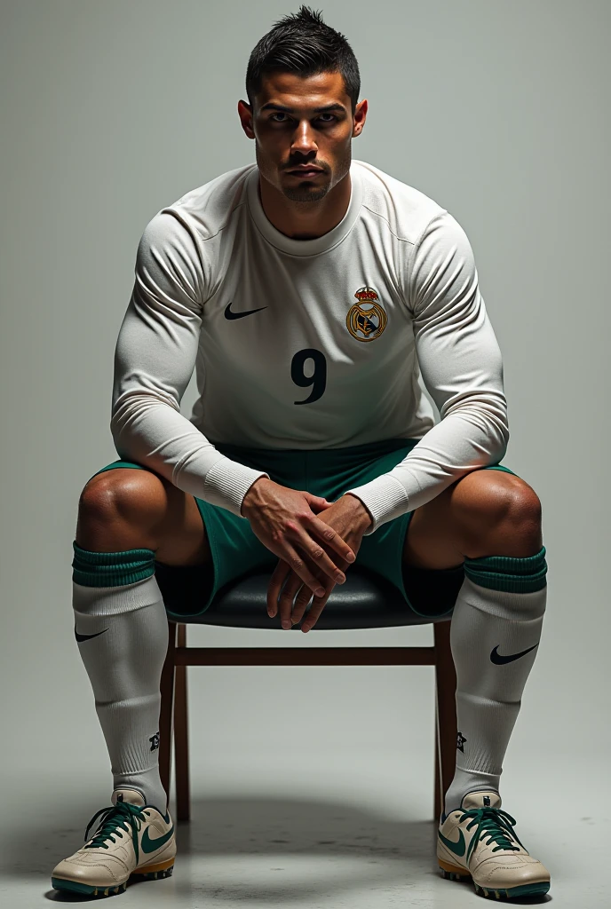 Cristiano Ronaldo posing with a rug