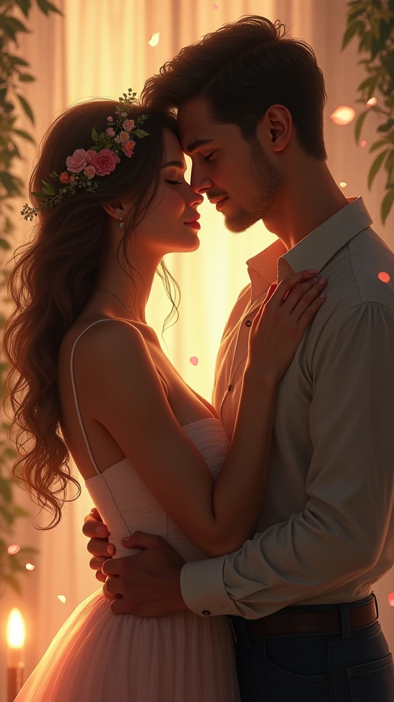 Couple together kissing