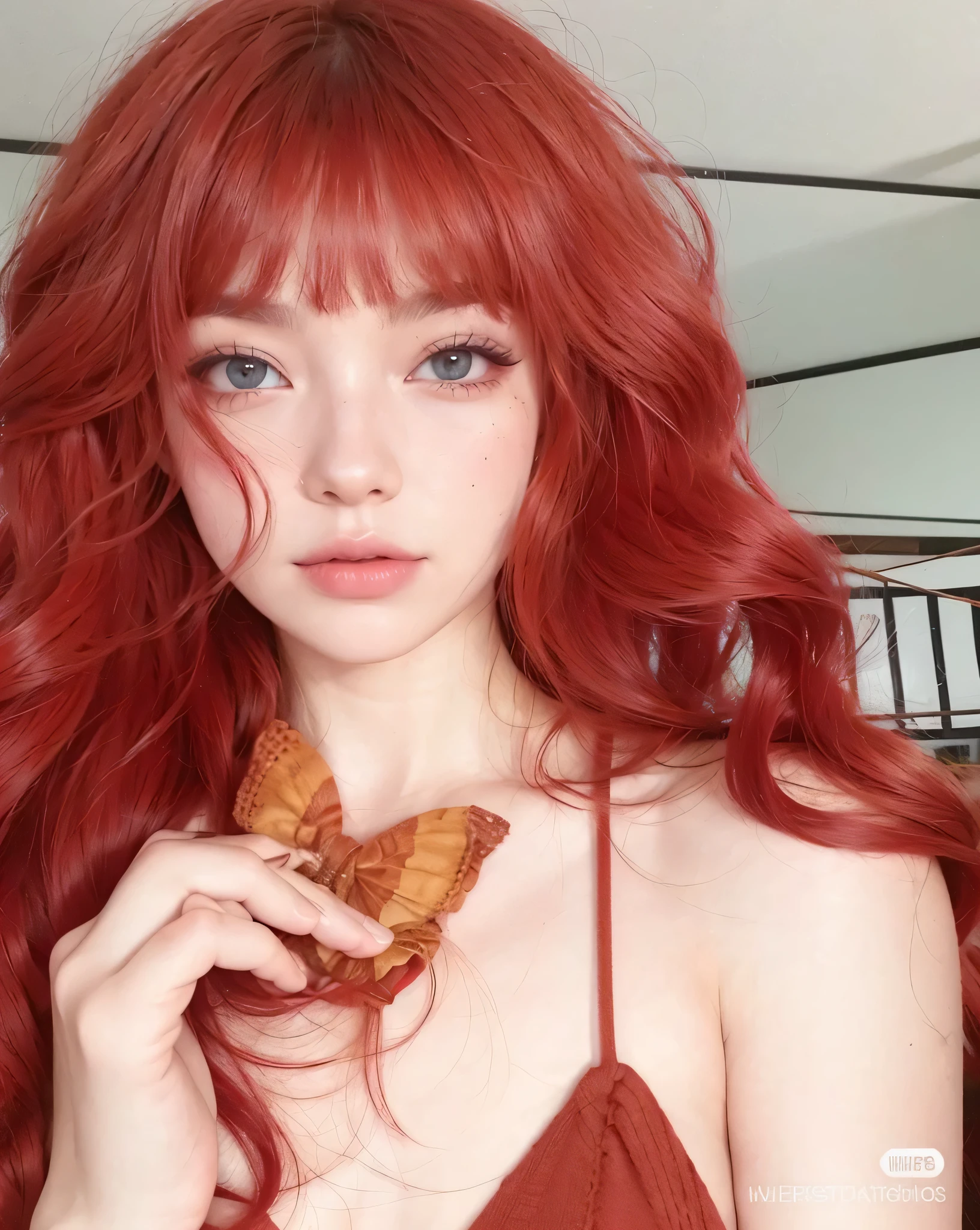 there is a woman with pelo naranja and a white dress, long wavy pelo naranja, she has long redpelo naranja, pelo naranja, cabello naranja brillante, Piel de naranja y pelo largo y ardiente., long pelo naranja, cabello suelto naranja, piel de naranja esponjosa, bright pelo naranja, halo naranja alrededor de su cabeza, She has long orange-brown hair., very long pelo naranja