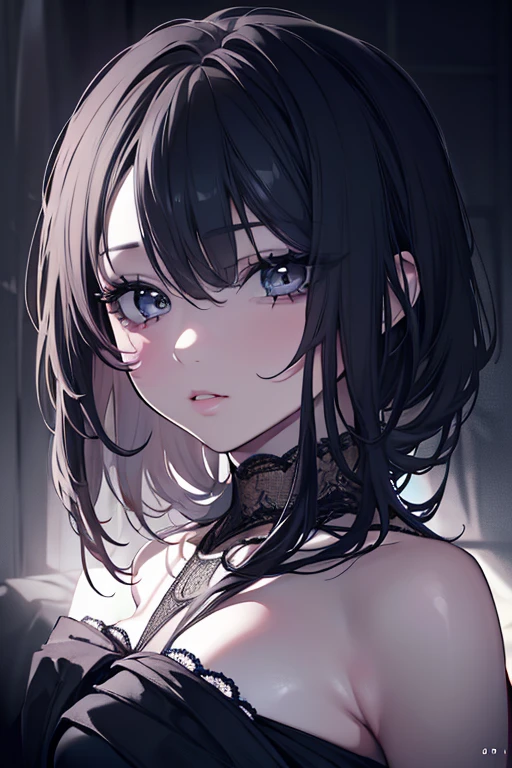 absurdres, RAW photo, extremely delicate and beautiful, masterpiece, Best Quality, ultra high resolution, 32k, hyperrealistic, ultra-detailed, in her 20s, delicate facial features, beautiful detailed girl, tearful mole, earring, medium breasts, full body shot, shorter middle hair, black hair, jiangshi,