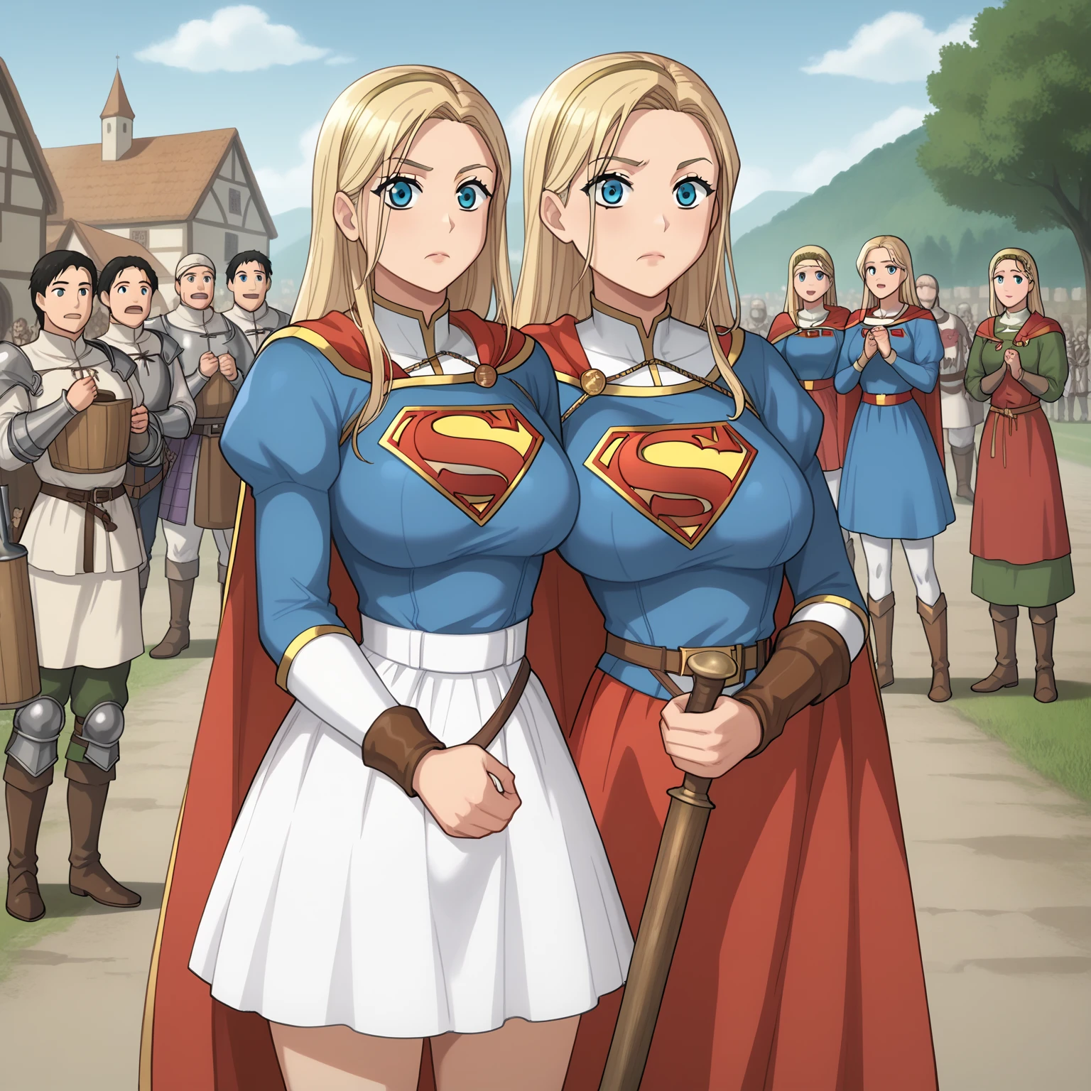 Supergirl,  big boobs, isekai, anime, medieval,  25 years