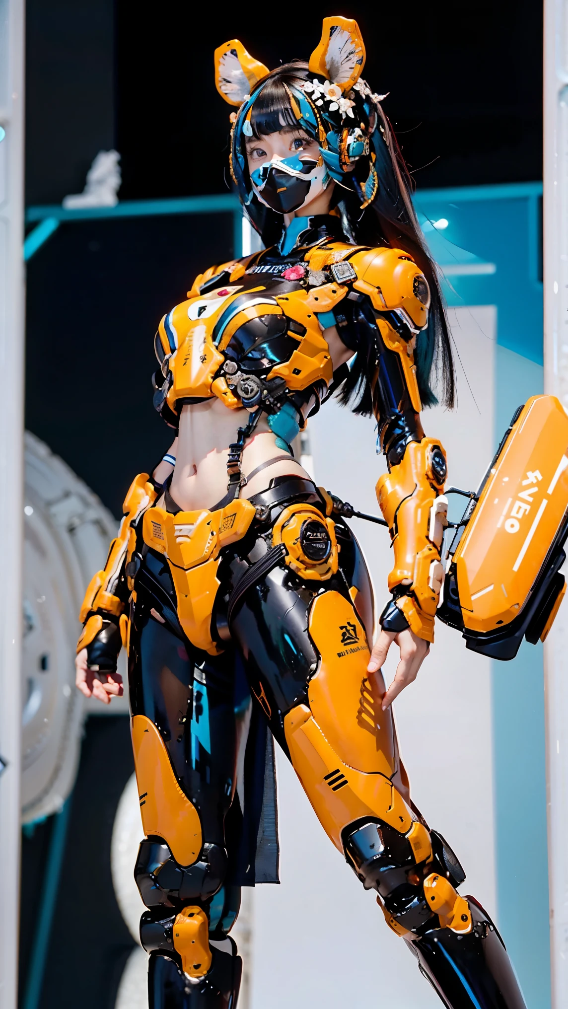 (((low angle shot))), ((1 woman staring at camera in a one piece ultra thin translucent bikini with gorgeous muscular long legs)), ((white gold orange black)), prismatic, reflective, ((ultra perfect flowing hairstyle)), (((huge natural breasts))), ((perfect radiant skin color)), ((super colourful)), (((cinematic sunset gorgeous skies))), (((detailed spaceship background and incredibly sci-fi retro art masterpiece))), (((1:1 scale proportions))), ((science fiction)), ((chrome spaceships)), (((ultra photorealistic realism))), ((Smooth curves, clean lines, streamlined, functional aesthetics, reflective surfaces, integrated lighting, giant floating spaceships, engraved Egyptian and spiritual motifs)), ((acrylic plastic motorcycle))