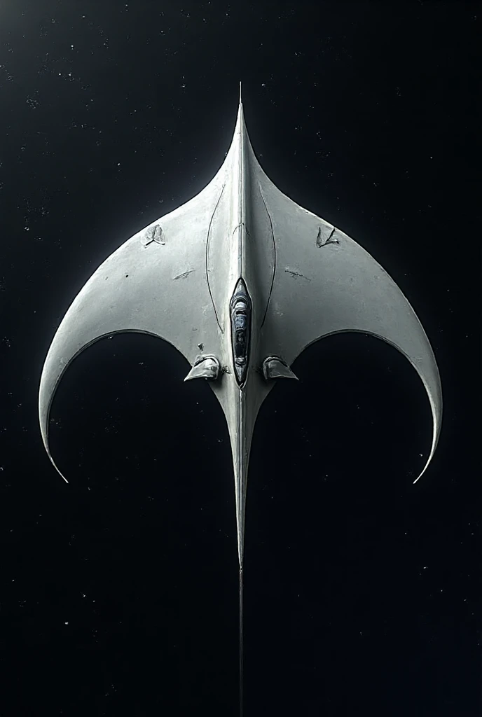 a batoid-shaped spacecraft but more circular and elongated like a lesser electric ray fish