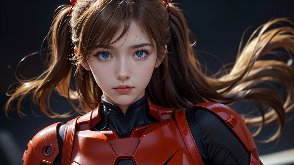 Tomorrow Shang Langrui, Asuka Langley Soryu, One girl, Blue eyes, hair between eye, Headgear, Interface headset, Orange hair,
Break red body suits,
BREAK outdoors, City,
BREAK looking at viewer, Break (Masterpiece:1.2), Best quality, high resolution, Unity 8k wallpaper, (illustration:0.8), (Beautiful detailed eyes:1.6), Extremely detailed face, Perfect lighting, Extremely detailed CG, (Perfect hands, Perfect anatomy),