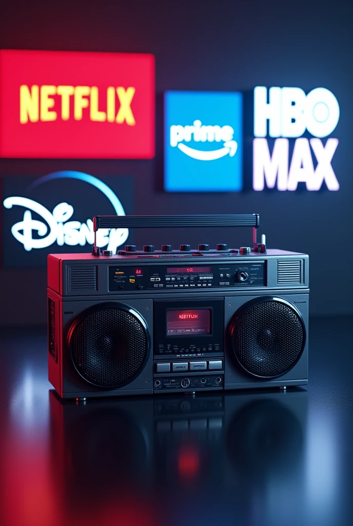 Netflix poster Amazon Prime Disney and HBO Max in the background a bb ...