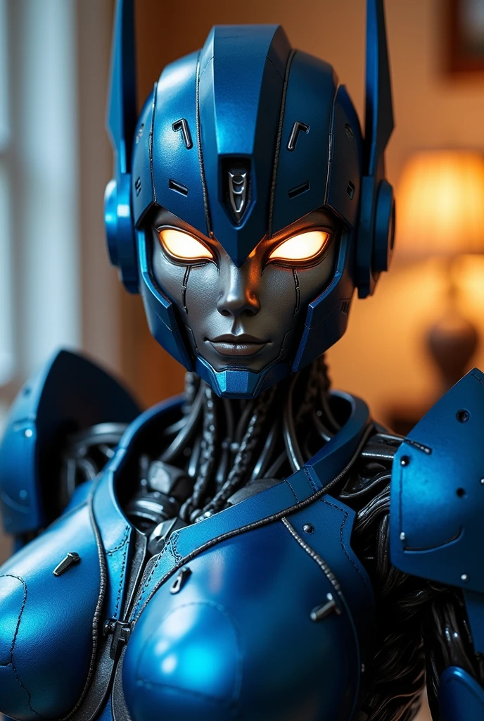 Arcee the autobot from transformers in the family room. Looking at and ...