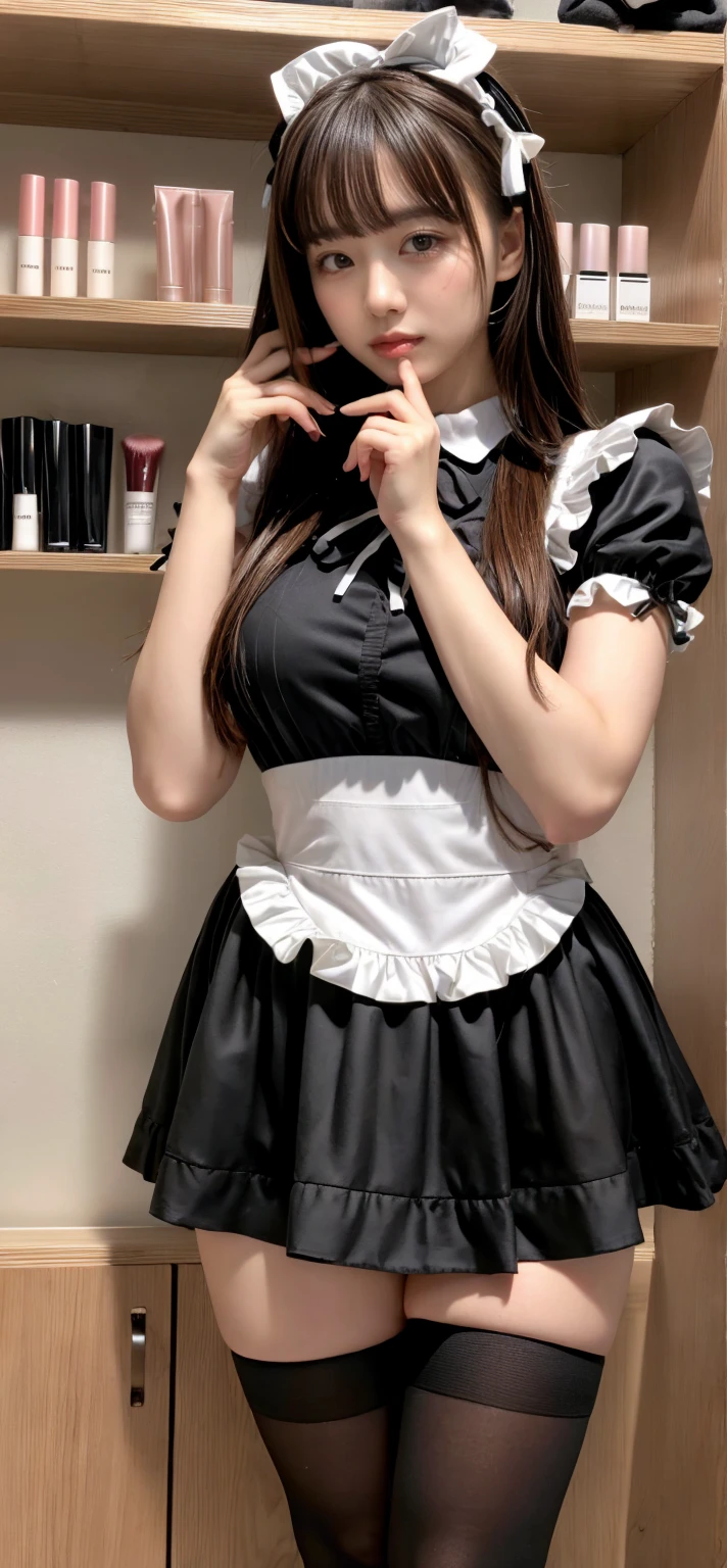 maid clothes,firm chest、