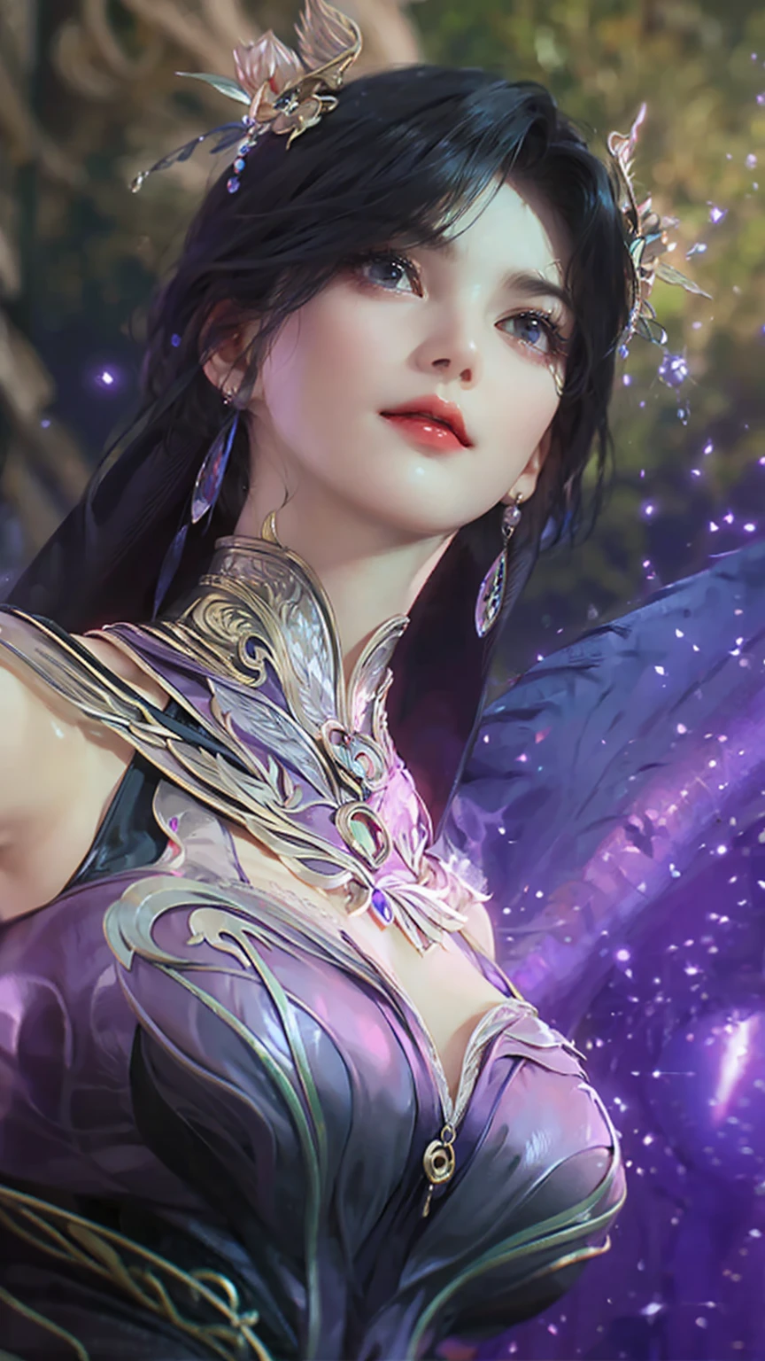 ((masterpiece、best quality、Super detailed、high resolution、Reality、Clear focus、movie lighting))、((no humans))、Retro Victorian style、Accurate ancient encyclopedia、Black Dragon in the Amethyst Geode、Vintage Tarot Illustration